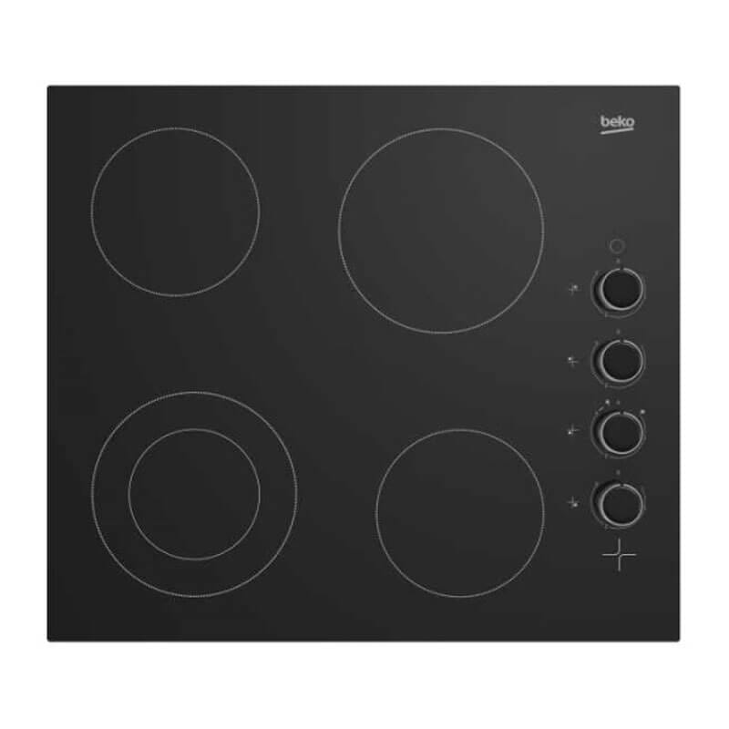 Beko 60cm 4 Zone Ceramic Cooktop | BCT601CG