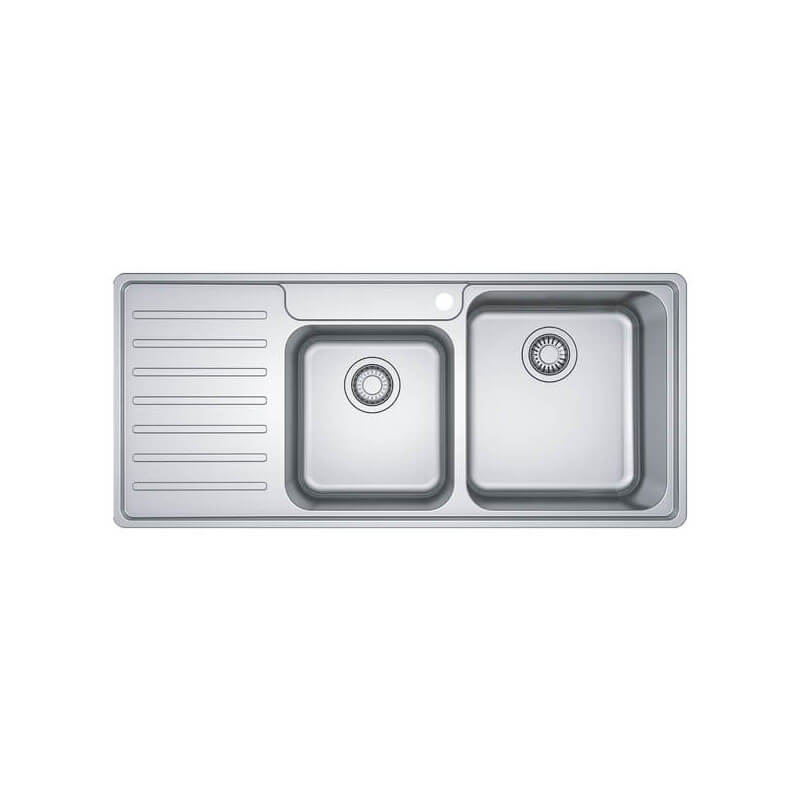 Franke BELL Inset Sink Double Bowl with Drainer Overall 1080mm Width | BCX621LHD