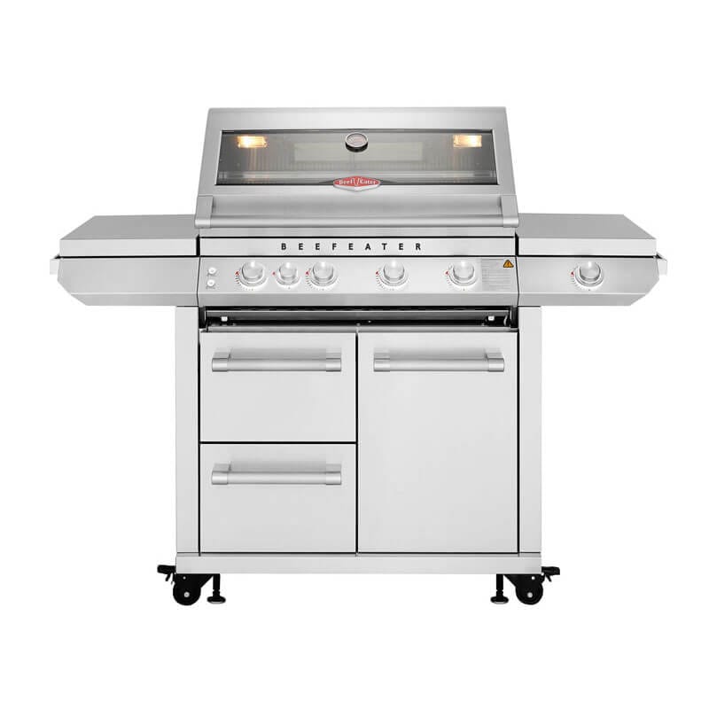 Beefeater 7000 Premium 4 burner BBQ side burner & trolley Stainless Steel | BMF7645SA