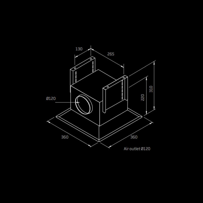 Schweigen Paradigma Modular Ceiling Cassette Rangehood | CC-PARA3SE - Image 2