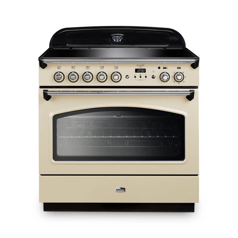 Falcon Classic Fx 90cm Cream & Chrome Induction Range Cooker | CLA90FXEICR-CH
