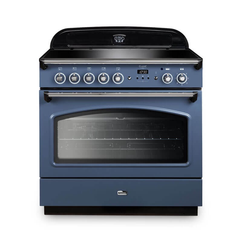Falcon Classic Fx 90cm Stone Blue & Chrome Induction Range Cooker | CLA90FXEISB-CH