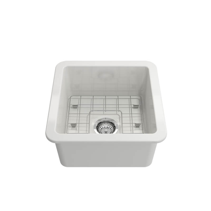 Turner Hastings Cuisine 46 x 46 Fine Fireclay Single Bowl Sink White Gloss | CU46FS