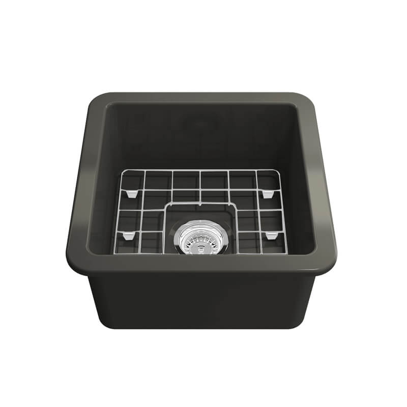 Turner Hastings Cuisine 46 x 46 Fine Fireclay Single Bowl Sink Matte Black | CU46FS-MB