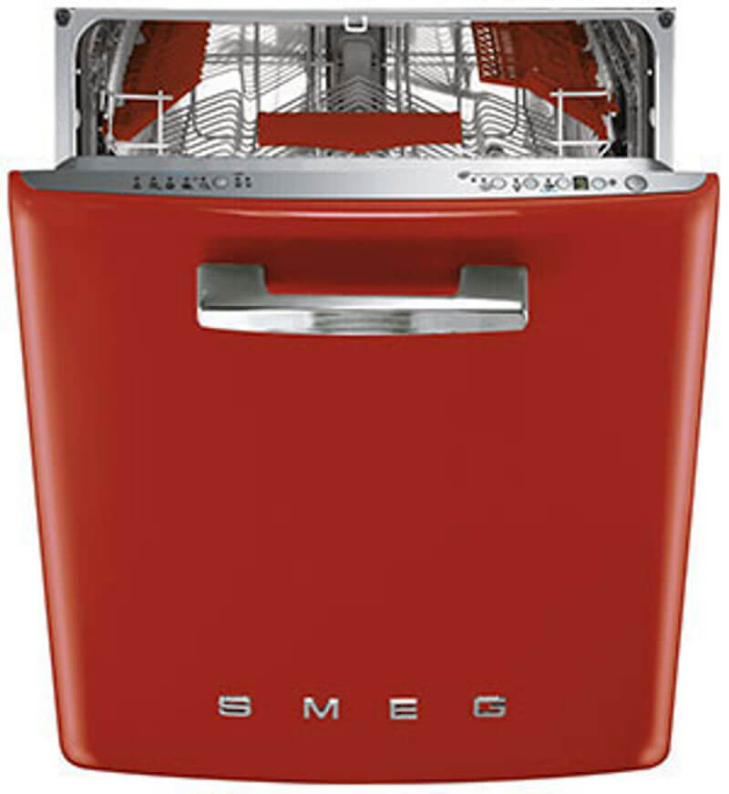 Smeg Appliances Fab Retro Built In Dishwasher Red | DWIFABR2