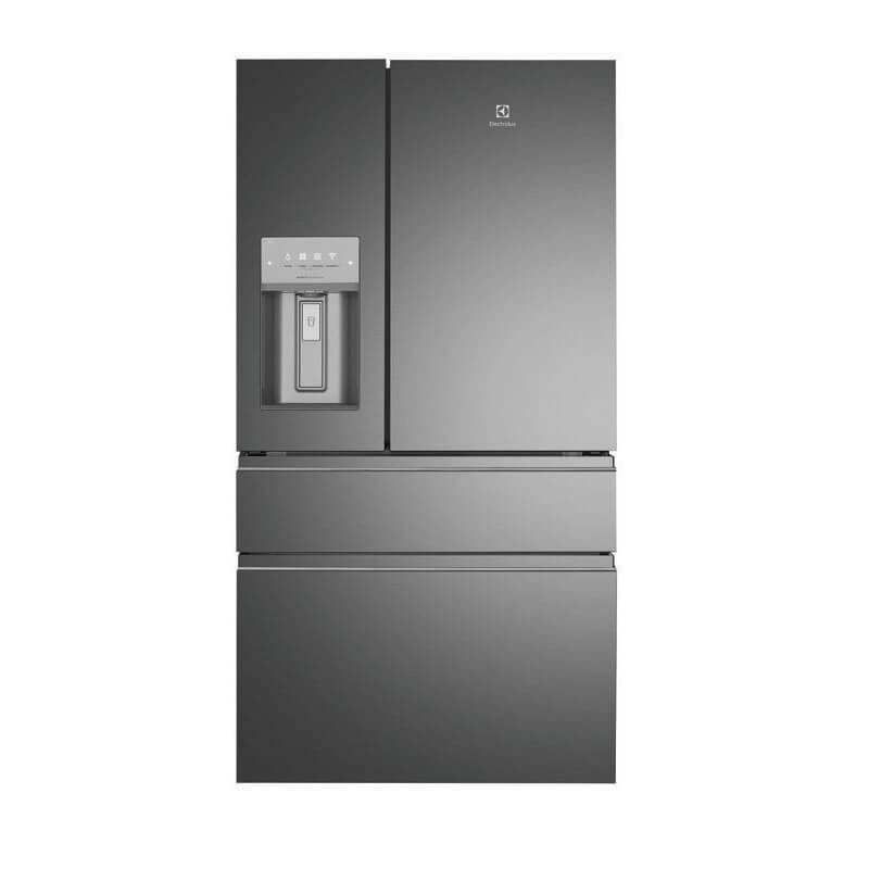Electrolux Connected 681L dark stainless steel French door refrigerator | EHE6899BA