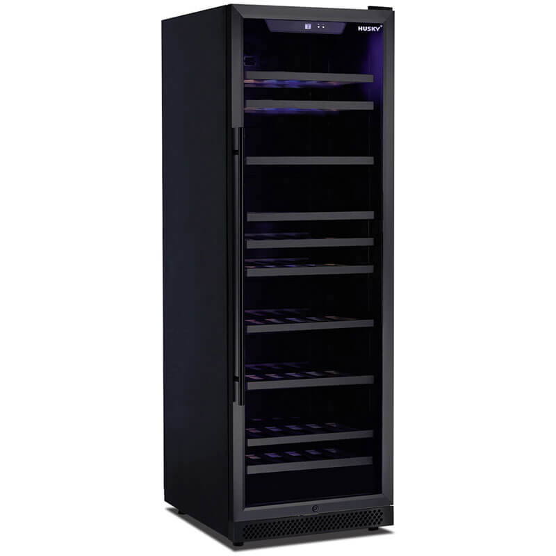 Husky Vino Pro Freestanding Matt Black Wine Cooler | HUSWS168SMBZY