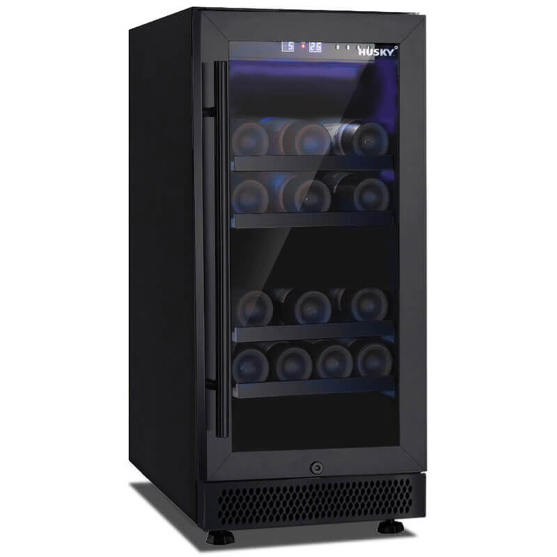 Husky Vino Pro Freestanding Matt Black Wine Cooler | HUSWS33DMBZY