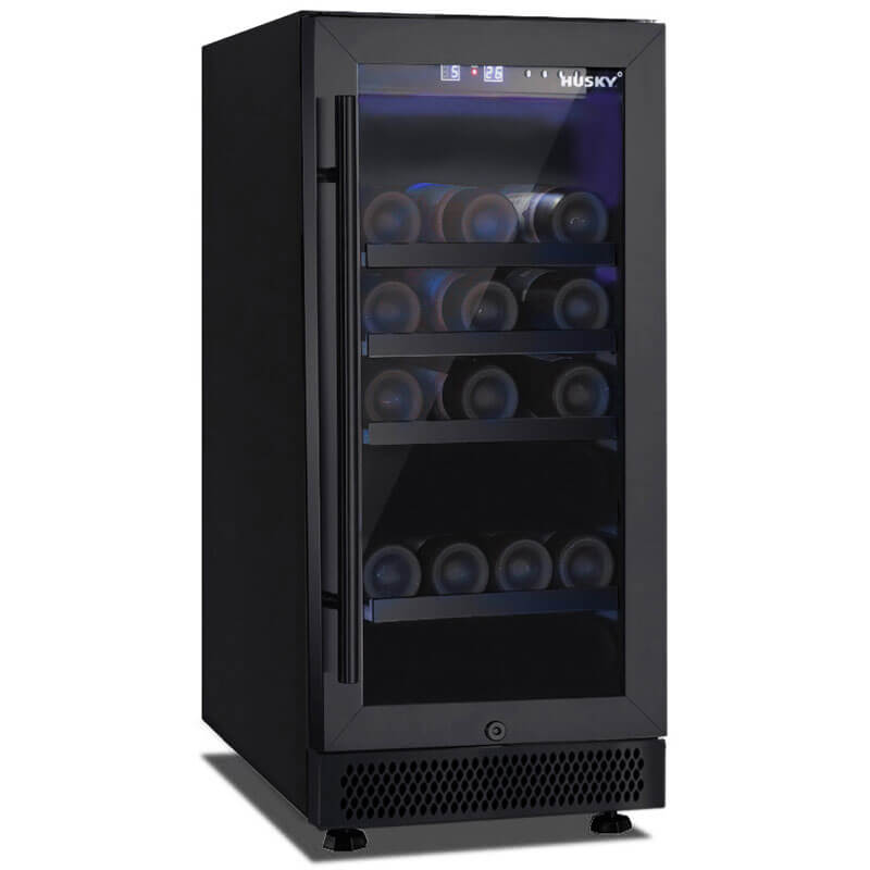 Husky Vino Pro Freestanding Matt Black Wine Cooler | HUSWS33SMBZY