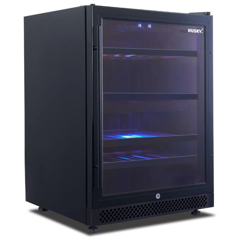 Husky Vino Pro Freestanding Matt Black Wine Cooler | HUSWS54DMBZY