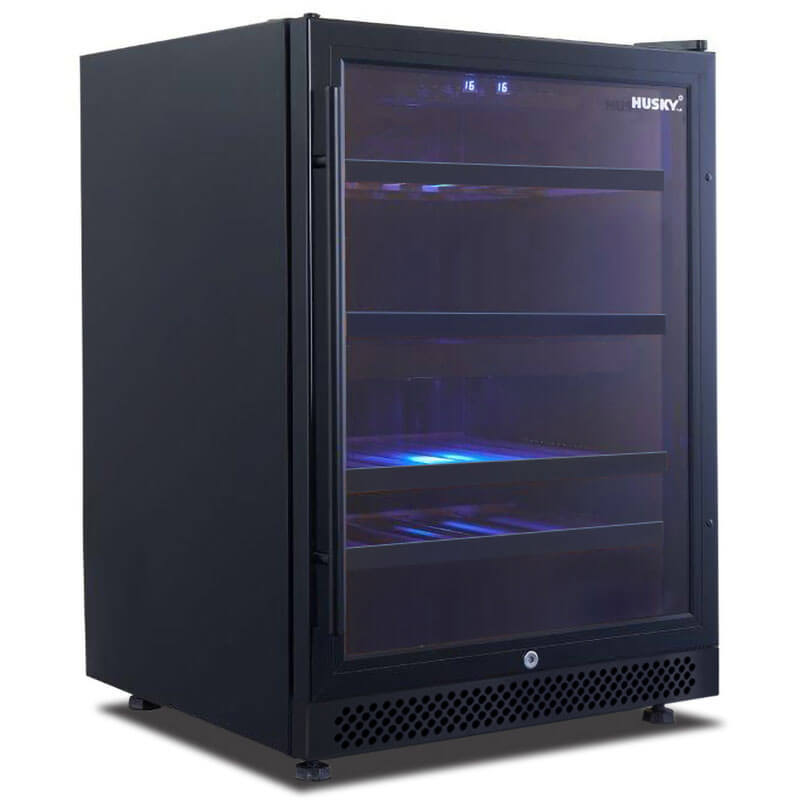 Husky Vino Pro Freestanding Matt Black Wine Cooler | HUSWS54SMBZY