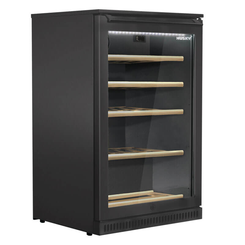 Husky Alfresco Single Door 104L Black Wine Cooler | HUSWSALFC1BK