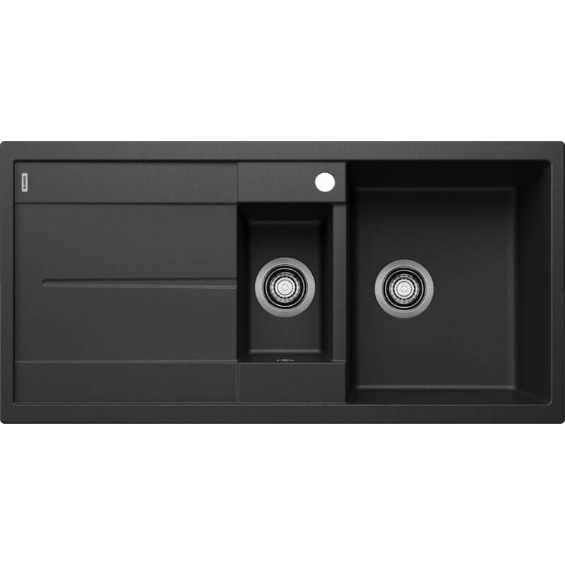 Blanco Silgranit - Sink with additional bowl Silgranit. Available in anthracite white or black. Inset installation left-hand or right-hand bowl | METRA 6S