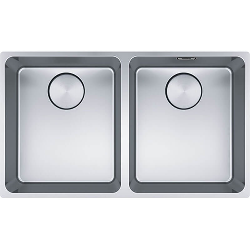Franke Mythos Double Bowl Bare Stainless Steel Sink Undermount | MYX120-34-34B