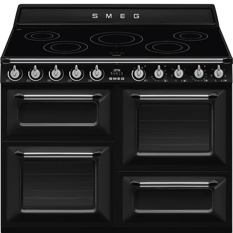 Smeg Appliances Victoria Black Induction Freestanding Cooker | TR4110IBL2