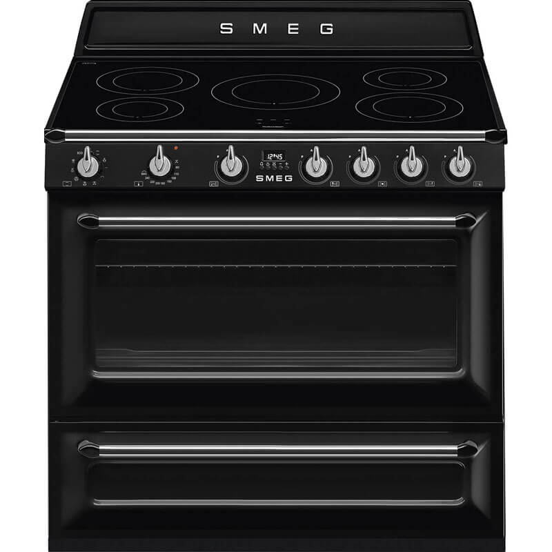 Smeg Appliances Victoria 90cm Black Induction Freestanding Cooker | TR90IBL2
