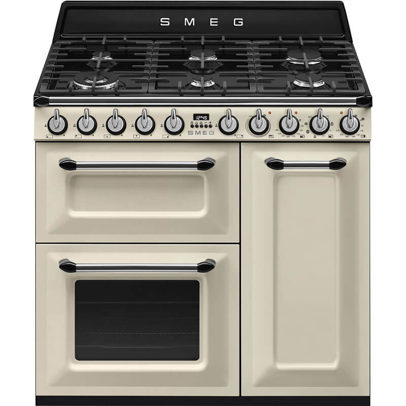 Smeg Appliances Victoria Panna Dual Fuel Gas Cooker | TRA93P