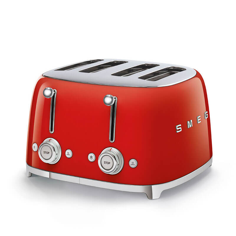 Smeg Appliances Toaster - 4 Slice Red | TSF03RDAU