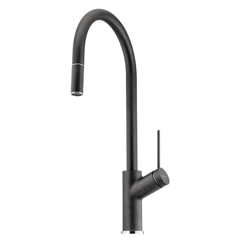 Oliveri Vilo Pull Out Sink Mixer Tap ? Santorini Black | VT0398C-ST-BL