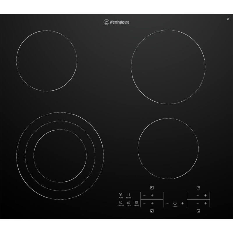 Westinghouse 4 Zone Ceramic Cooktop With Triple Zone And Hob2Hood | WHC643BD