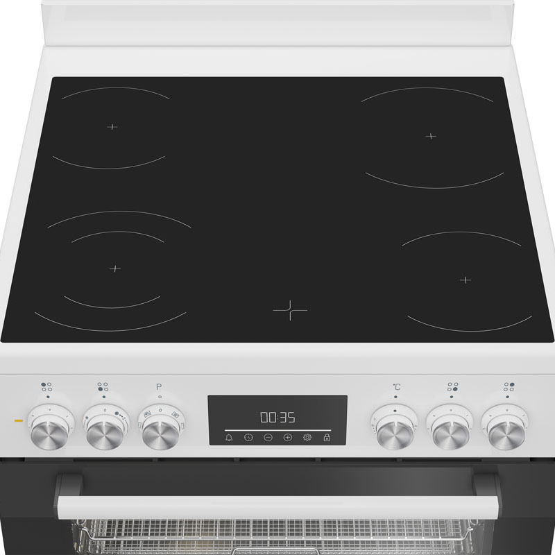 Beko 60cm White Aeroperfect Cooker with Ceramic Cooktop | BFCB60VMW - Image 2